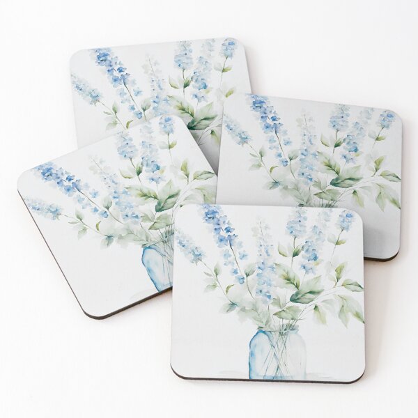 Item preview, Blue cottage water color flower bouquet designed and sold by ckar06.