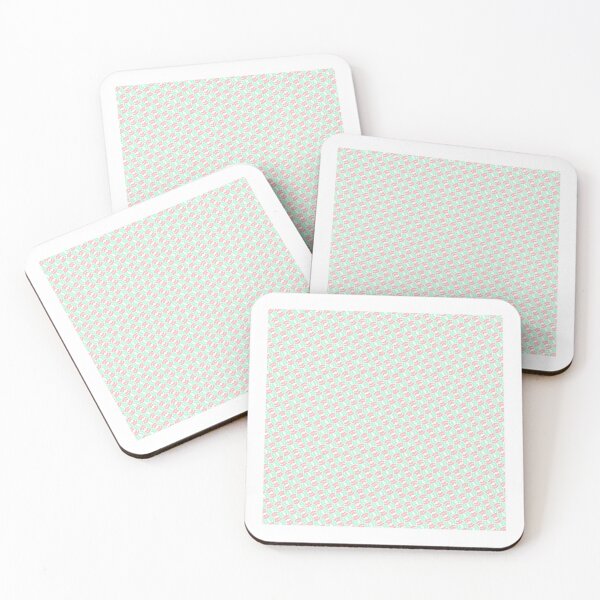 Item preview, Pink & Teal Concentric Circles Repeating Enduring White Stencils designed and sold by Alchemy-A-La-G.