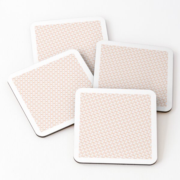 Item preview, White Bow Symbols Blue Dots Enduring Peach Stencils designed and sold by Alchemy-A-La-G.