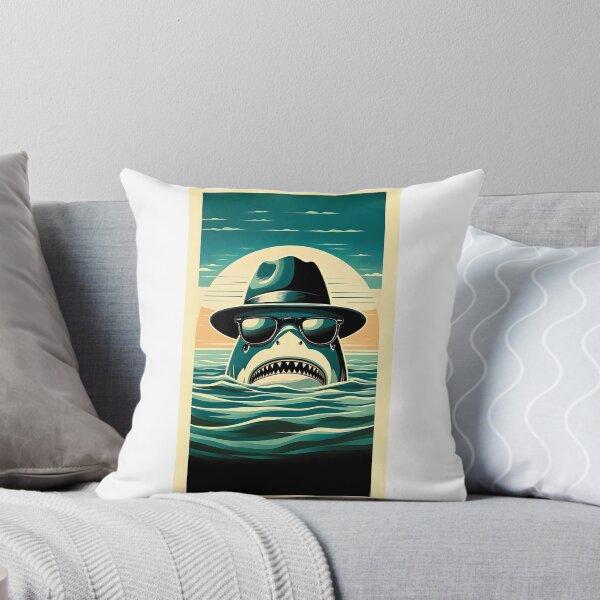Item preview, Shark in Sunglasses Aloha Retro Hawaii Beach Jawsome  designed and sold by ArtFromBeyond.