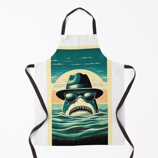 Item preview, Shark in Sunglasses Aloha Retro Hawaii Beach Jawsome  designed and sold by ArtFromBeyond.