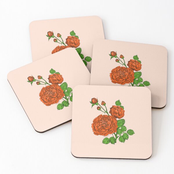 Item preview, Orange Quartered Rose Bloom Very Full 40+ Petals In 3+ Rows designed and sold by Rachael Taylor.
