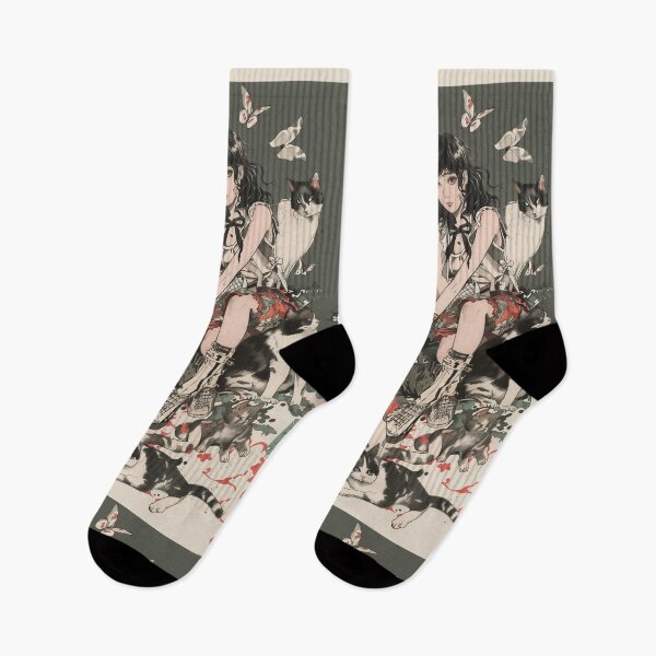 Item preview, Seinen Boy and Girl with cats designed and sold by 33wolvesdesigns.