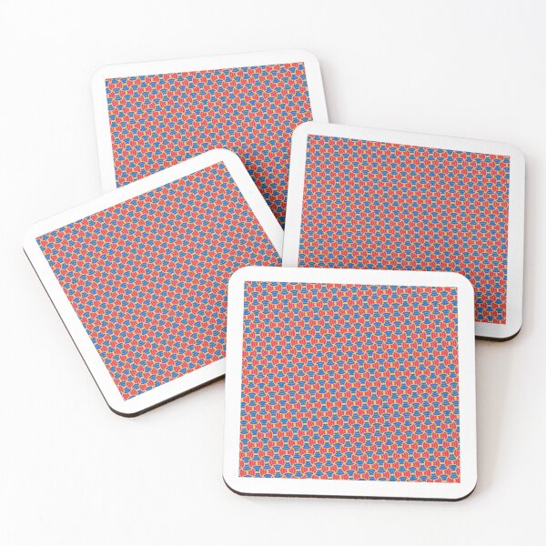 Item preview, Red & Blue Concentric Circles Enduring Bright Orange Stencils designed and sold by Alchemy-A-La-G.