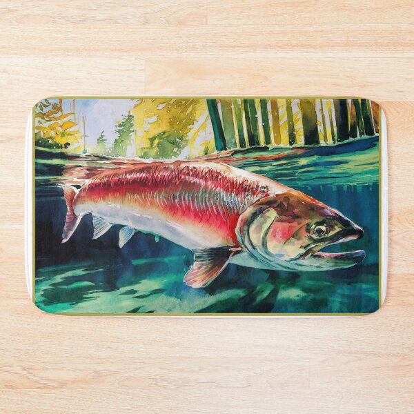 Item preview, Salmon in Watercolor designed and sold by RWCarpenter.