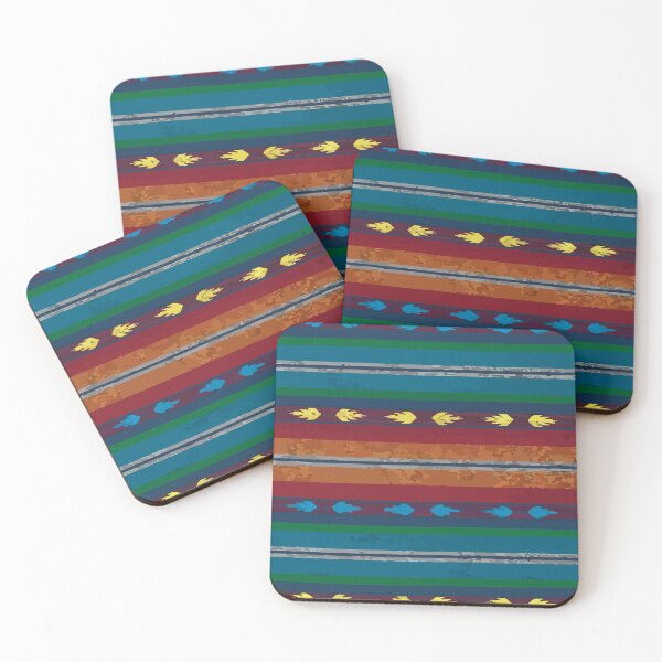 Item preview, Mexican serape blanket southwest embroidered folk art vibrant decor designed and sold by T-Mex.
