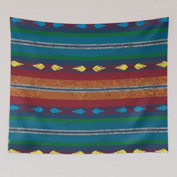 Item preview, Mexican serape blanket southwest embroidered folk art vibrant decor designed and sold by T-Mex.