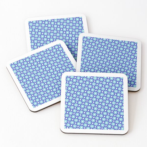 Item preview, Blue & Teal Adjoined Circles Female Symbols Enduring Stencils designed and sold by Alchemy-A-La-G.