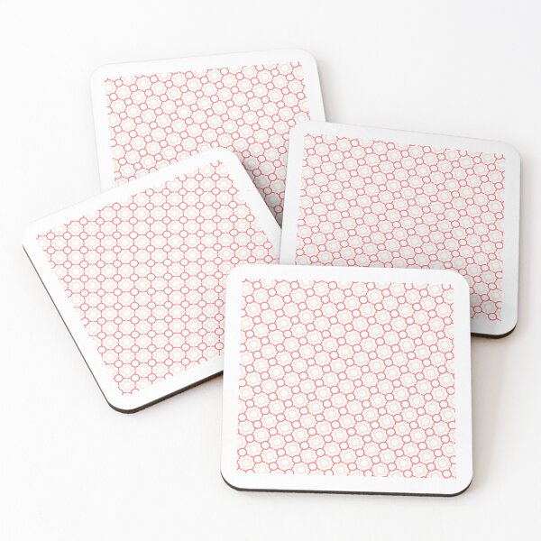 Item preview, Peach & Red Adjoined Circles Female Symbols Enduring Stencils designed and sold by Alchemy-A-La-G.