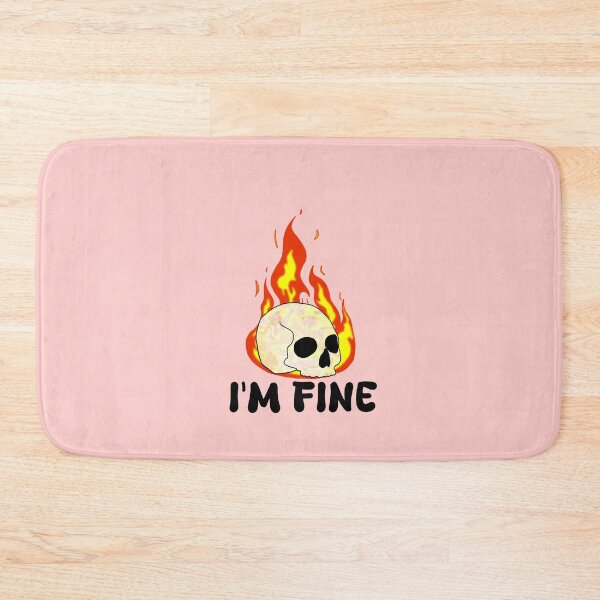 Item preview, I'm Fine Flaming Skull designed and sold by KMH-Artwork.