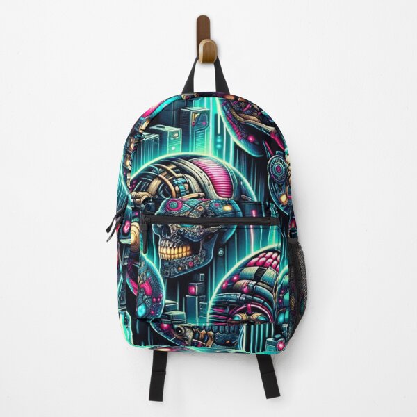 Item preview, Cyberpunk Skulls Print Pattern designed and sold by PinUpPizzazz.