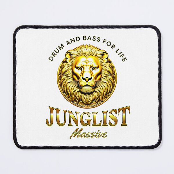 Item preview, JUNGLIST - Gold DNB Lion (Gold/black)  designed and sold by Discothreadz.