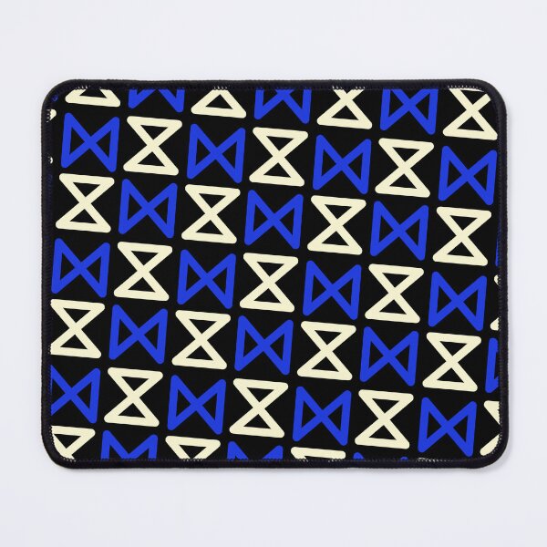 Item preview, Canary & Indigo Triangle Figure Eight Enduring Black Stencils designed and sold by Alchemy-A-La-G.