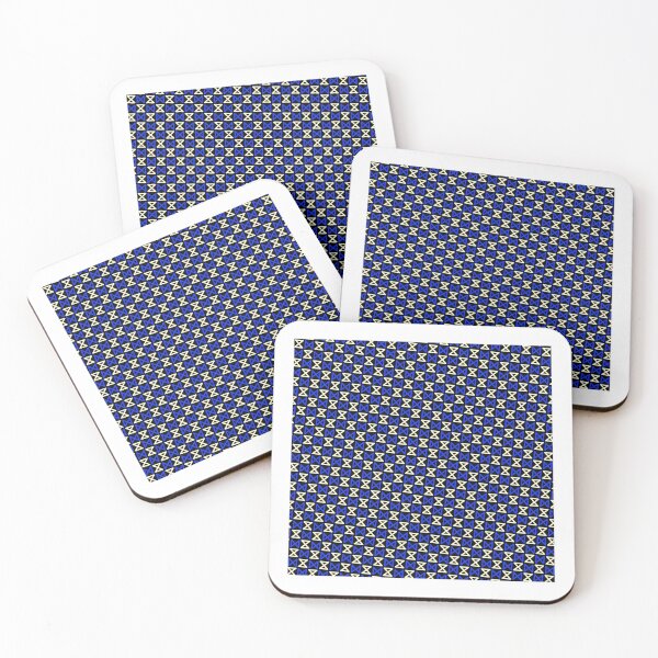 Item preview, Canary & Indigo Triangle Figure Eight Enduring Black Stencils designed and sold by Alchemy-A-La-G.