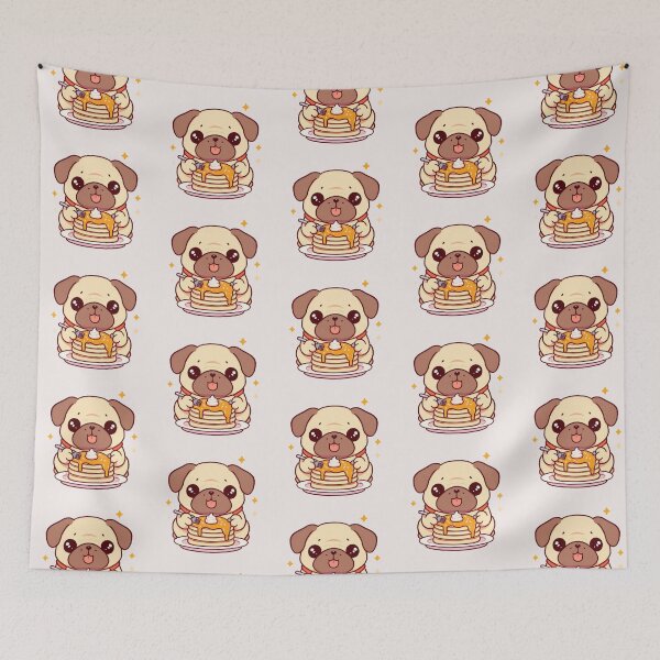 Item preview, Pug Eating Pancake designed and sold by LemuellTrends.
