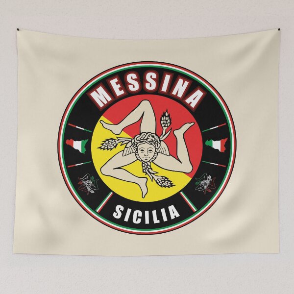 Item preview, Messina Sicilia Italia bandiera flag designed and sold by studioss76.