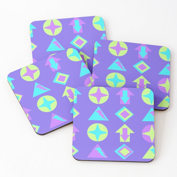 Item preview, Blue Purple Green Repeating Pattern Simple Shapes designed and sold by opinionsarefact.