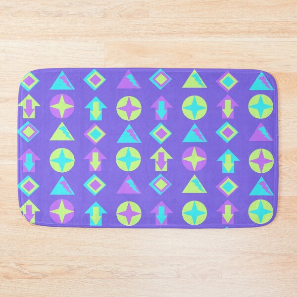 Item preview, Blue Purple Green Repeating Pattern Simple Shapes designed and sold by opinionsarefact.