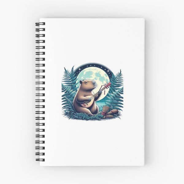 Item preview, Capy Plays Instruments Under the Moonlight1 designed and sold by Capybara Art Lover.