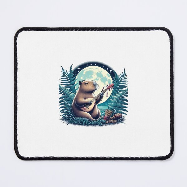 Item preview, Capy Plays Instruments Under the Moonlight1 designed and sold by Capybara Art Lover.