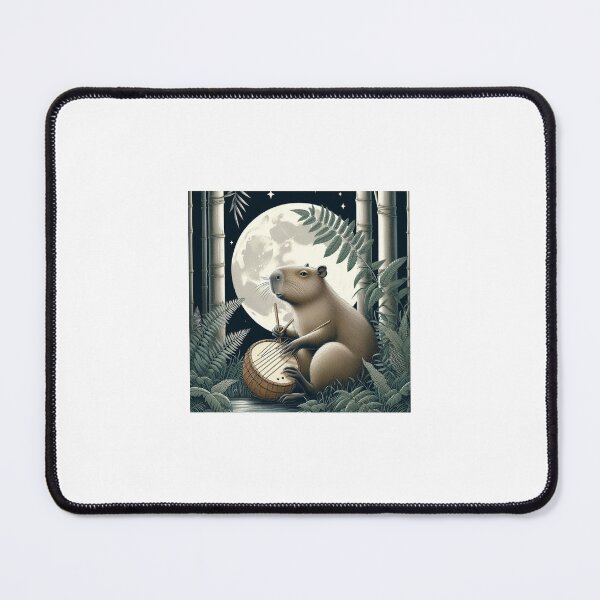 Item preview, Capy Plays Instruments Under the Moonlight2 designed and sold by Capybara Art Lover.