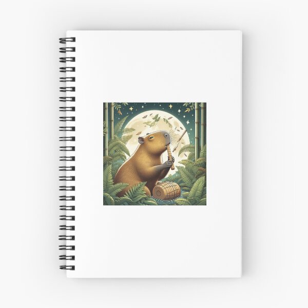 Item preview, Capy Plays Instruments Under the Moonlight3 designed and sold by Capybara Art Lover.