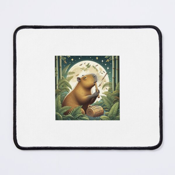 Item preview, Capy Plays Instruments Under the Moonlight3 designed and sold by Capybara Art Lover.