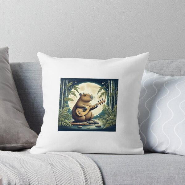 Item preview, Capy Plays Instruments Under the Moonlight4 designed and sold by Capybara Art Lover.
