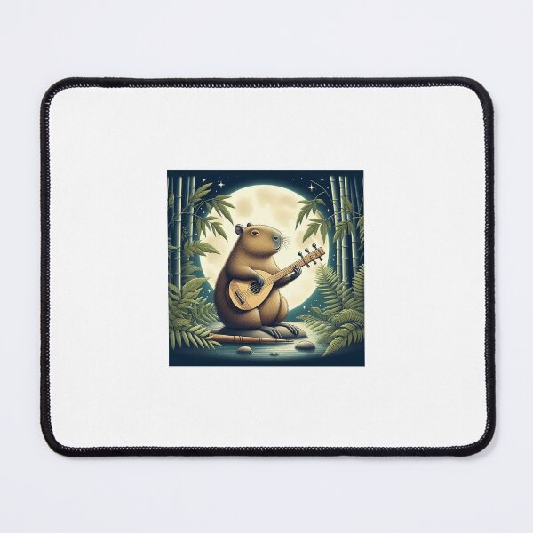 Item preview, Capy Plays Instruments Under the Moonlight4 designed and sold by Capybara Art Lover.