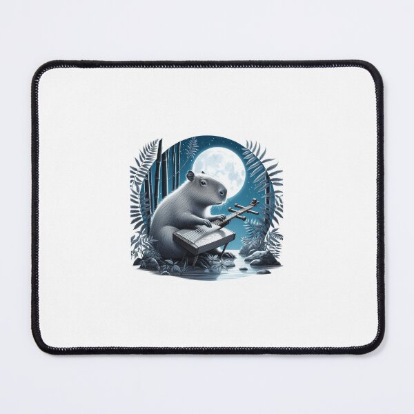 Item preview, Capy Plays Instruments Under the Moonlight5 designed and sold by Capybara Art Lover.