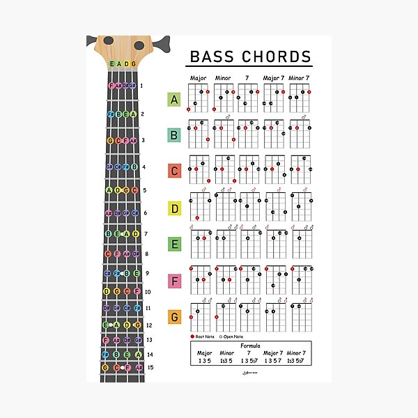 Beginner guitar chords Photographic Print