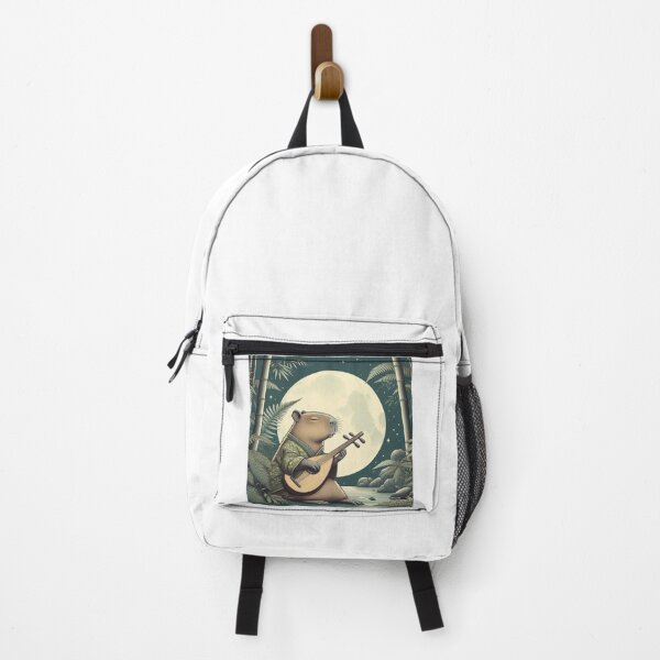 Item preview, Capy Plays Instruments Under the Moonlight6 designed and sold by Capybara Art Lover.