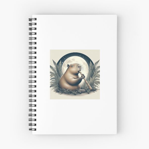 Item preview, Capy Plays Instruments Under the Moonlight7 designed and sold by Capybara Art Lover.