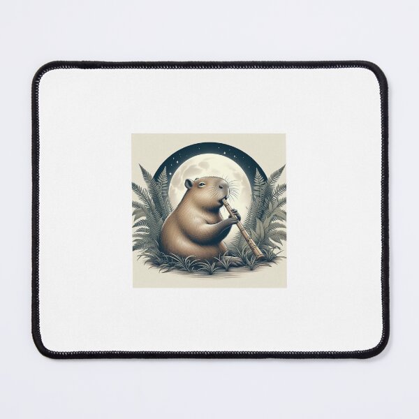 Item preview, Capy Plays Instruments Under the Moonlight7 designed and sold by Capybara Art Lover.
