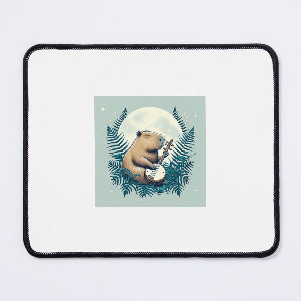 Item preview, Capy Plays Instruments Under the Moonlight8 designed and sold by Capybara Art Lover.