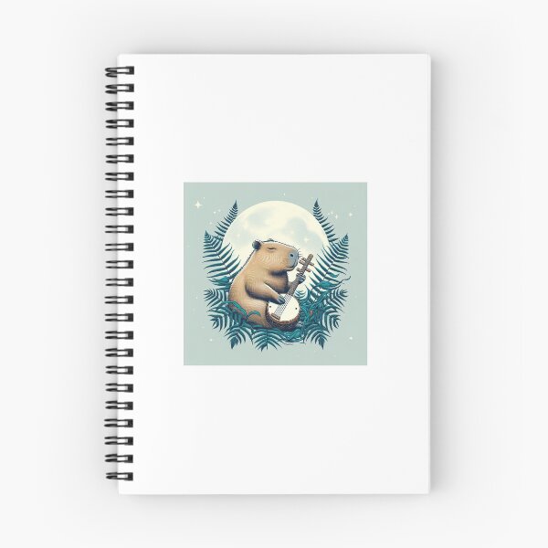 Item preview, Capy Plays Instruments Under the Moonlight8 designed and sold by Capybara Art Lover.