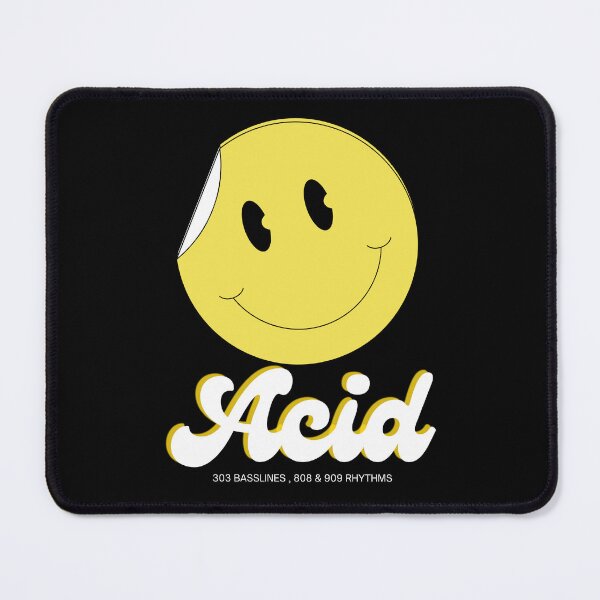 Item preview, ACID HOUSE - Smiley Sticker Peel (White) designed and sold by Discothreadz.