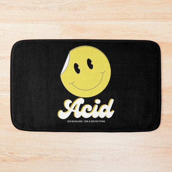 Item preview, ACID HOUSE  - Smiley Sticker Peel (White)  designed and sold by Discothreadz.