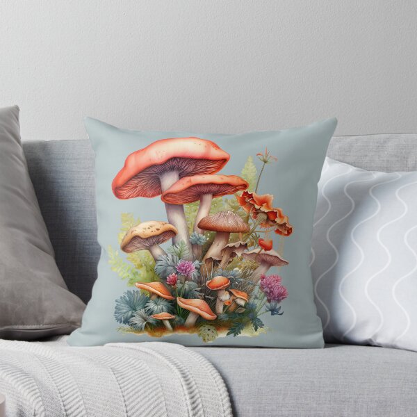 Item preview, Mushroom Fungi Fungus Toadstool Shroom Button Oyster Cremini Chantrelle Porcini Enoki Shiitake Morel Psychedelic Fern Flower Forest designed and sold by Sarcastic Narwhal.