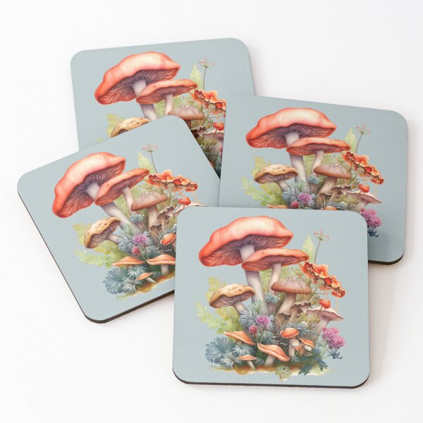 Item preview, Mushroom Fungi Fungus Toadstool Shroom Button Oyster Cremini Chantrelle Porcini Enoki Shiitake Morel Psychedelic Fern Flower Forest designed and sold by Sarcastic Narwhal.