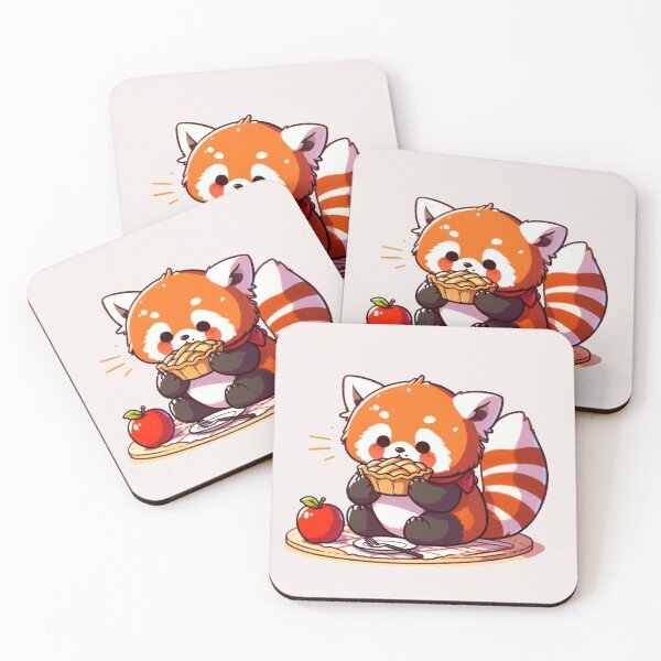 Item preview, RedPanda Eating Apple Pie designed and sold by LemuellTrends.