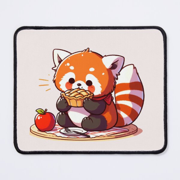 Item preview, RedPanda Eating Apple Pie designed and sold by LemuellTrends.