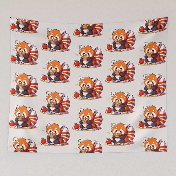 Item preview, RedPanda Eating Apple Pie designed and sold by LemuellTrends.