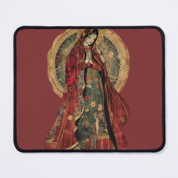 Item preview, "Modern Japanese Art Pattern: Our Lady of Guadalupe" designed and sold by 33wolvesdesigns.