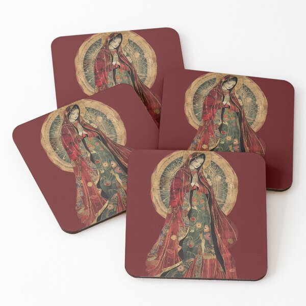 Item preview, "Modern Japanese Art Pattern: Our Lady of Guadalupe" designed and sold by 33wolvesdesigns.