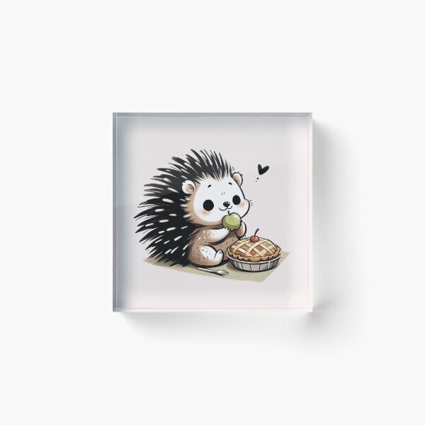 Item preview, Hedgehog Eating Apple Pie designed and sold by LemuellTrends.
