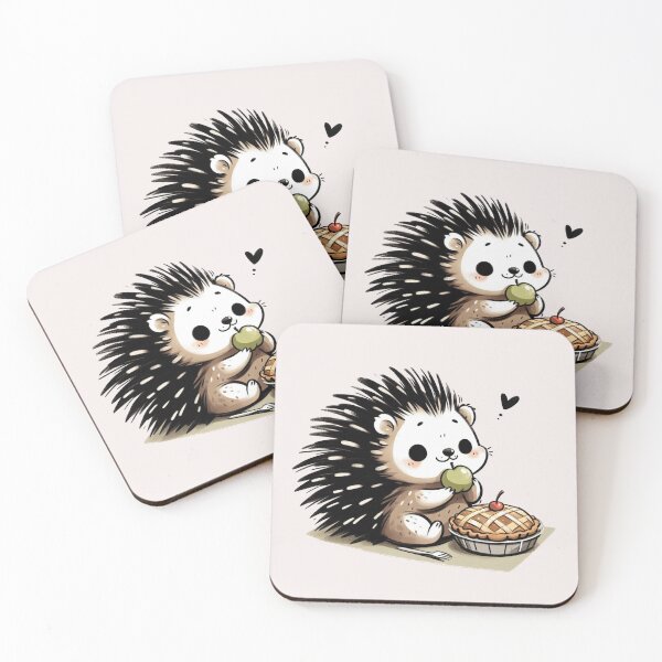 Item preview, Hedgehog Eating Apple Pie designed and sold by LemuellTrends.