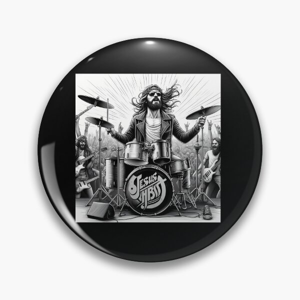 Item preview,  Jesus In A Rock Metal Band designed and sold by PetteriTyppo.
