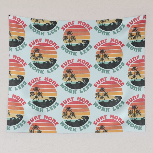 Item preview, Surf More Work Less Surfing Lover designed and sold by Odetee.