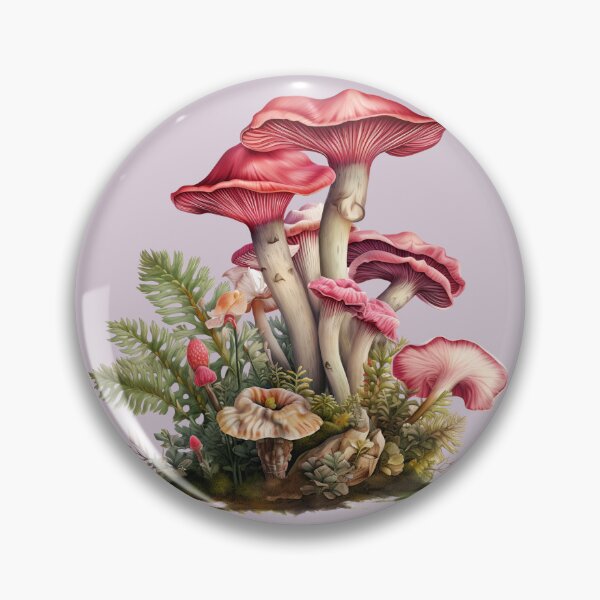 Item preview, Mushroom Fungi Fungus Toadstool Shroom Button Oyster Cremini Chantrelle Porcini Enoki Shiitake Morel Psychedelic Fern Flower Forest designed and sold by Sarcastic Narwhal.